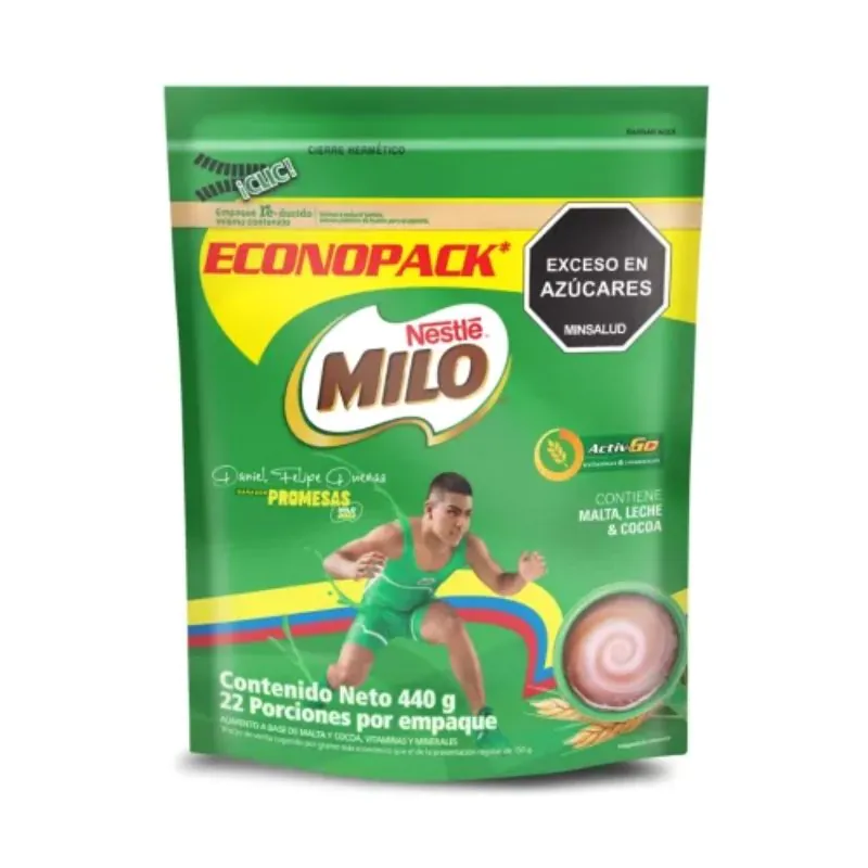 MILO ACTIV-G MALTA Y COCOA DOYPACK 440GR - Imagen 1