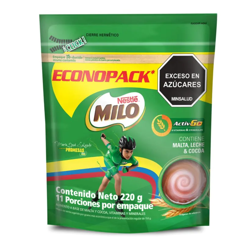 MILO ACTIV-G MALTA Y COCOA DOYPACK 220GR - Imagen 1