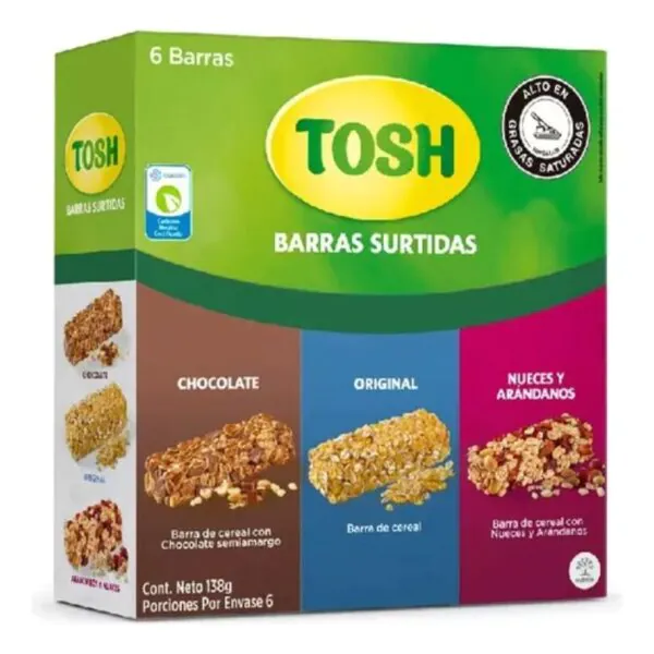 BARRA TOSH SURTIDAS 136G 6 UND - Imagen 1