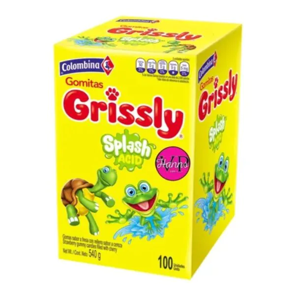 GOMAS GRISLY SPLASH ACIDOS 100 UNDS - Imagen 1