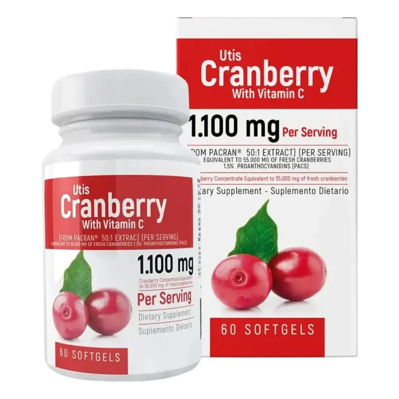CRANBERRY UTIS VIT C 1100 MG X 60 SOFTG HEALTHY - Imagen 1