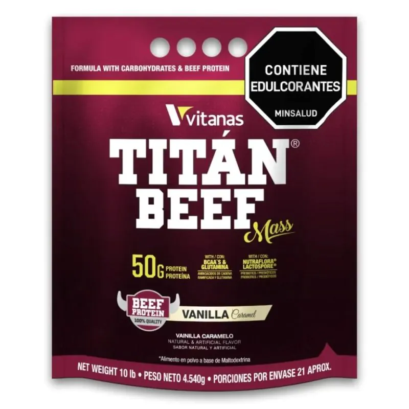TITAN BEEF MASS 10 LB VITANAS - Imagen 1