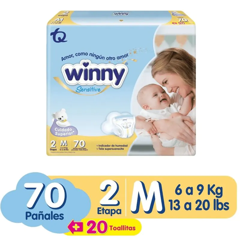 WINNY SENSITIVE ETP 2 X 70 UNIDADES - Imagen 1