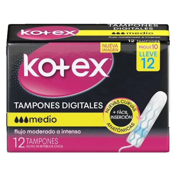 TAMPONES DIG.KOTEX MED 12 UND - Imagen 1