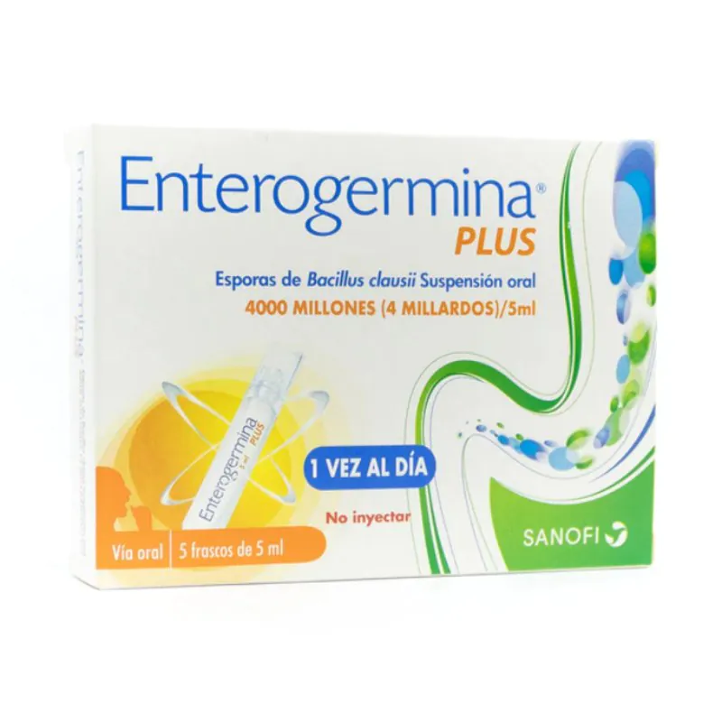 ENTEROGERMINA PLUS 5 AMPOLLAS BEBIBLES - Imagen 1