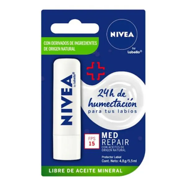 PROT.LABIAL NIVEA MEDICADO FPS 15 4.8 GR - Imagen 1