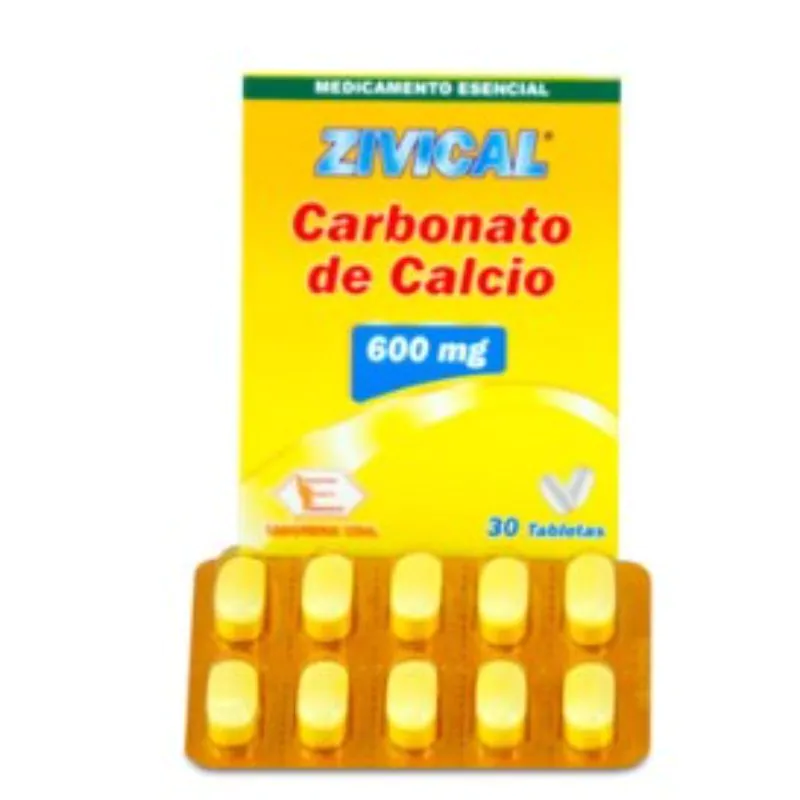 CARBONATO DE CALCIO 1500MG ZIVICAL X 30 TAB BIOQ - Imagen 1