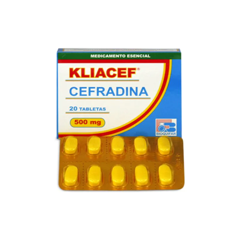 CEFRADINA KLIACEF 500 X 20 TAB BIOQ - Imagen 1