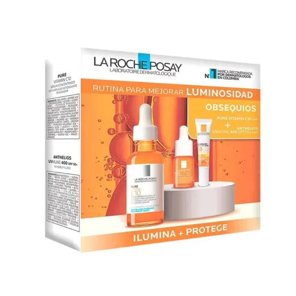 KIT VITAMINA C 10SERUM30ML+ANTHELIUS UVMUNE 15ML SPF 50+ - Imagen 1