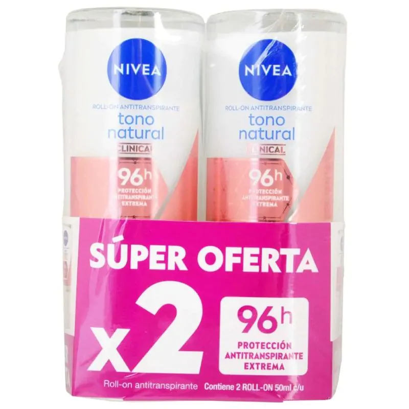 2 DTE NIVEA ROL.TONO NAT.50 ML M SUP.DTO - Imagen 1