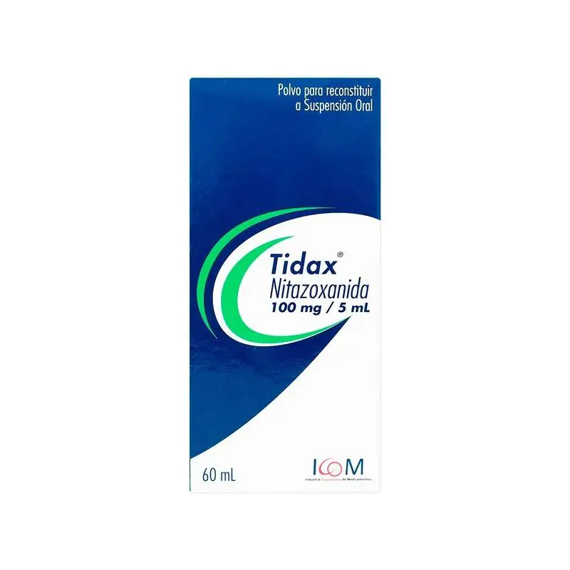 NITAZOXANIDA TIDAX 100 MG SUSPENSION 60ML ICOMPCV - Imagen 1