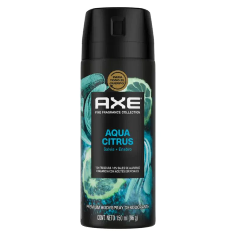 DTE AXE BODY SPR AQUA CITRUS 150ML(96G) - Imagen 1